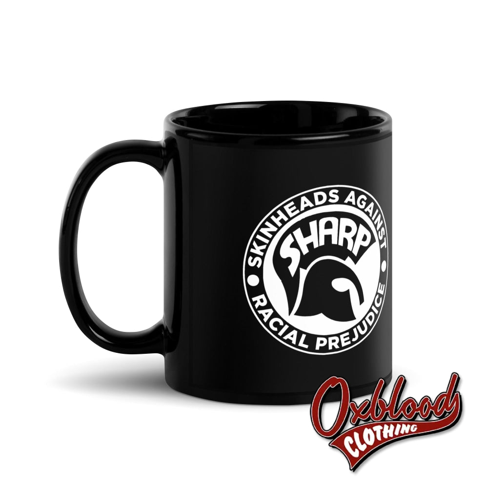 Sharp Glossy Mug - Skinheads Against Racial Prejudice Anti-Racist Trojan Skinhead 11 Oz