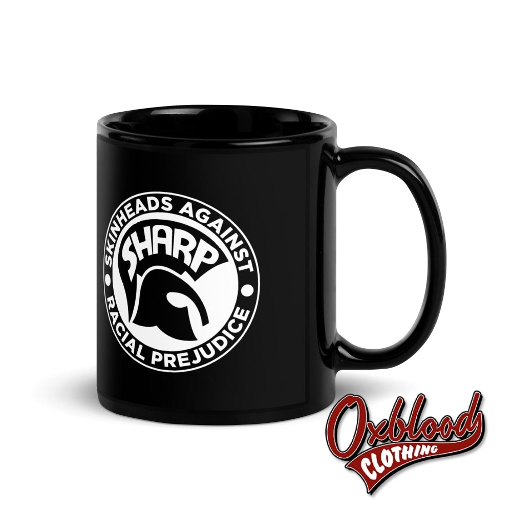 Sharp Glossy Mug - Skinheads Against Racial Prejudice Anti-Racist Trojan Skinhead