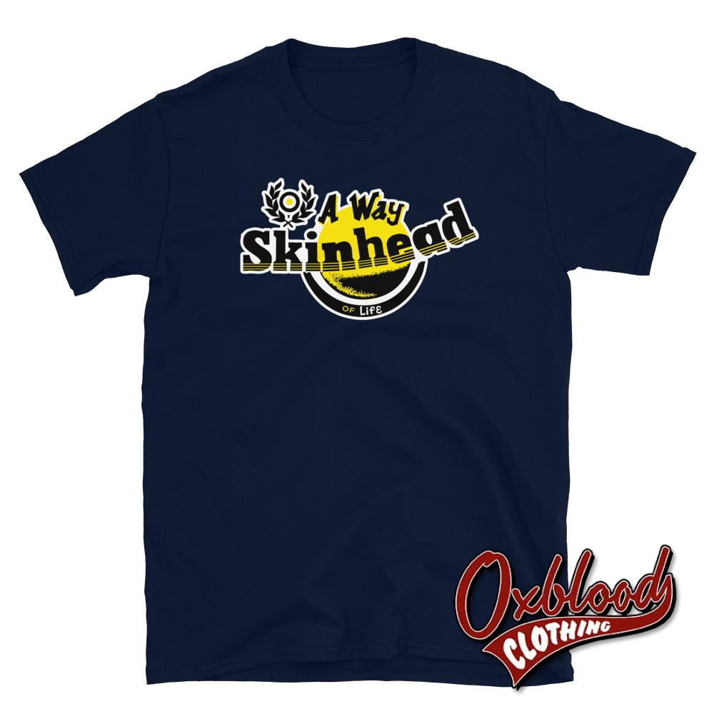 Skinhead - A Way Of Life T-Shirt Dr Martens Logo Navy / S