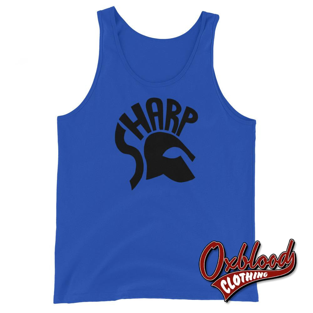 Skinheads Against Racial Prejudice Tank Top - S.h.a.r.p. / Sharp True Royal Xs