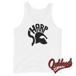 Cargar imagen en el visor de la galería, Skinheads Against Racial Prejudice Tank Top - S.h.a.r.p. / Sharp White Xs
