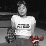 Load image into Gallery viewer, Skinheads Do It Better Crop Top - Organic Skinhead Girl Cropped Tee Shirt
