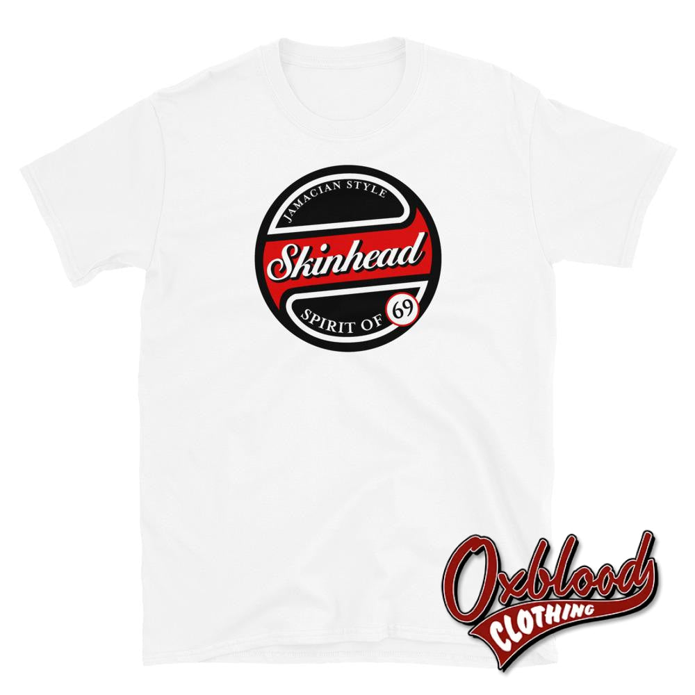 Spirit Of 69 Skinhead T-Shirt - Jamaican Style Reggae Clothing Uk White / S