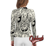 Load image into Gallery viewer, Surfer Zombie Undead Frankenstein Youth Rash Guard
