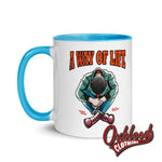 Cargar imagen en el visor de la galería, Traditional Skinhead A Way Of Life Mug With Color Inside - Mr Duck Plunkett Mugs
