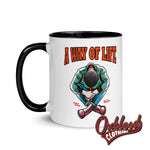 Cargar imagen en el visor de la galería, Traditional Skinhead A Way Of Life Mug With Color Inside - Mr Duck Plunkett Mugs
