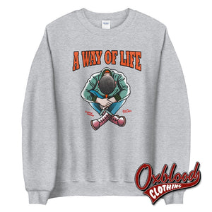 Traditional Skinhead A Way Of Life Sweatshirt - Mr Duck Plunkett Sport Grey / S