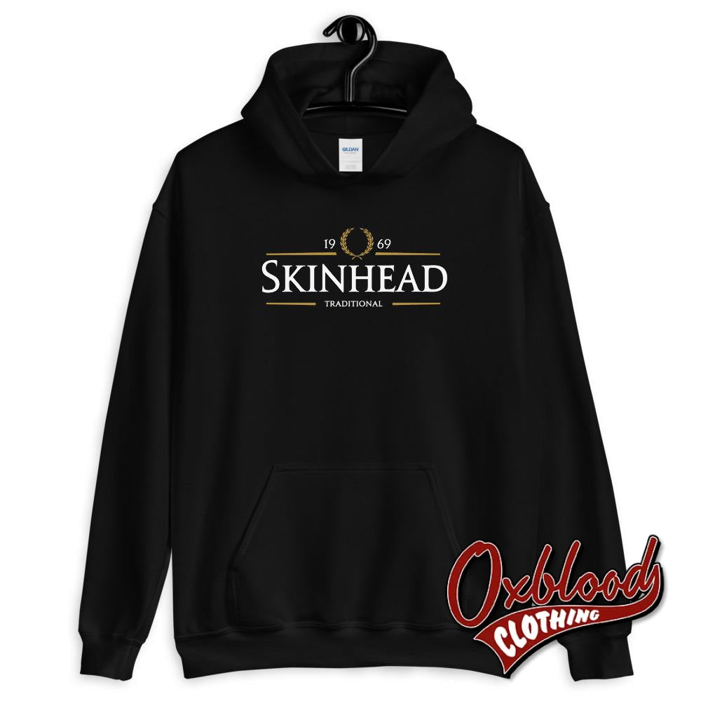 Traditional Skinhead Hoodie - 1969 Clothing Black / S