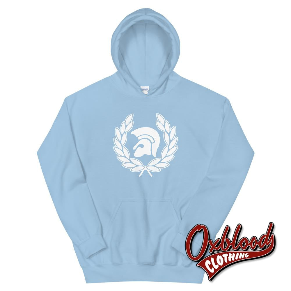 Trojan Skinhead Reggae Hoodie - 1969 Ska Laurel Wreath Light Blue / S