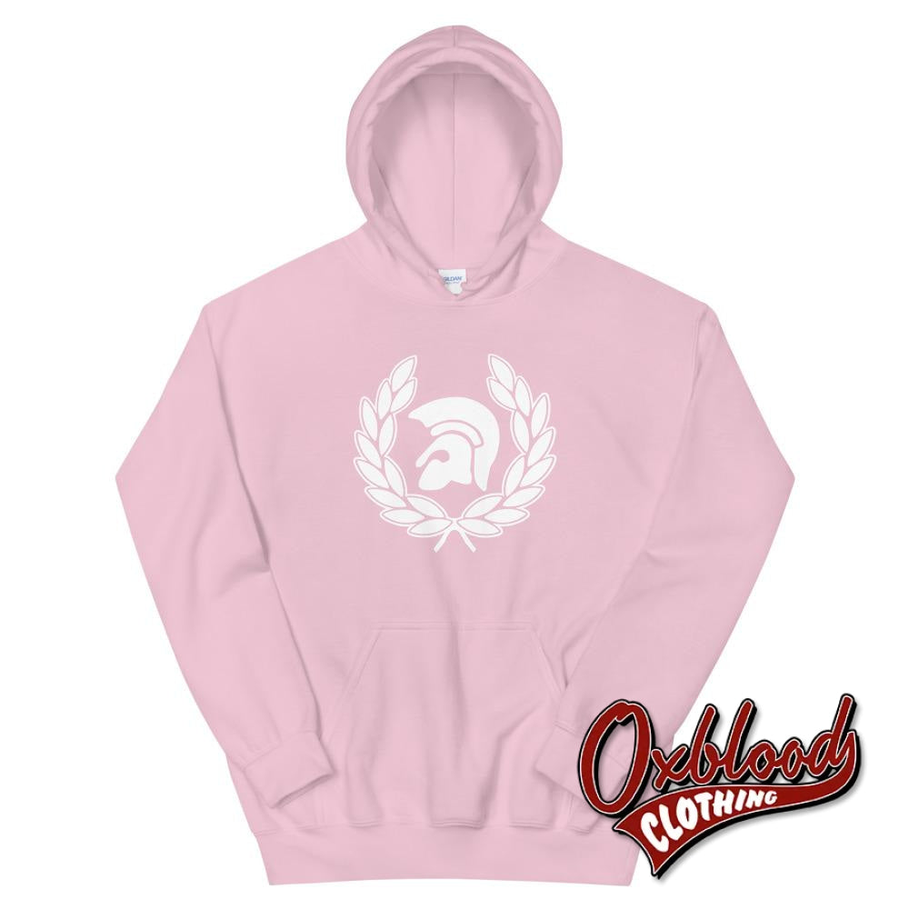 Trojan Skinhead Reggae Hoodie - 1969 Ska Laurel Wreath Light Pink / S