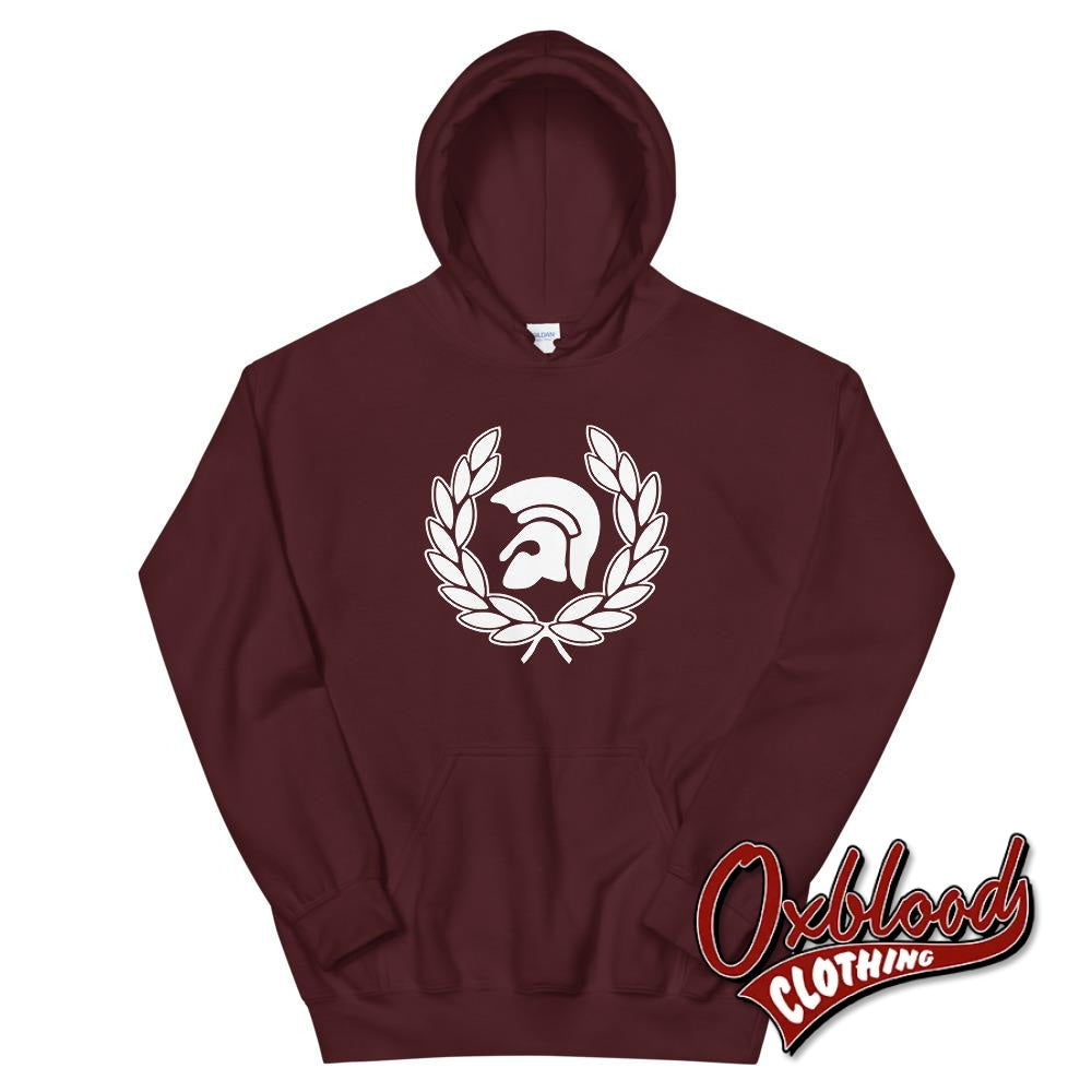 Trojan Skinhead Reggae Hoodie - 1969 Ska Laurel Wreath Maroon / S