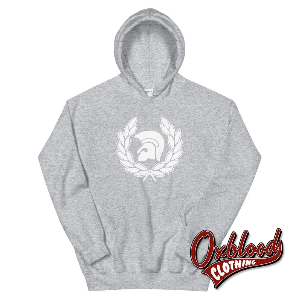 Trojan Skinhead Reggae Hoodie - 1969 Ska Laurel Wreath Sport Grey / S