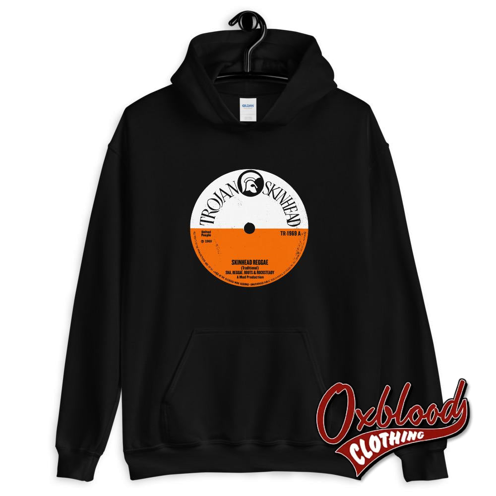 Trojan Skinhead Reggae Hoodie - And Ska Clothing Womens & Mens Black / S