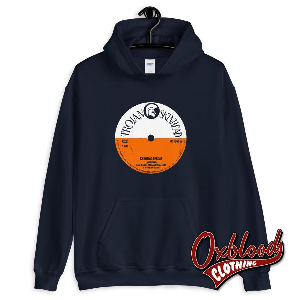 Trojan Skinhead Reggae Hoodie - And Ska Clothing Womens & Mens Navy / S