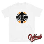 Cargar imagen en el visor de la galería, Trojan Skinhead Reggae T-Shirt - Orange &amp; Black Union Jack White / S
