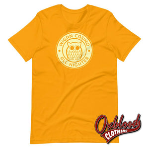 Wigan Casino All-Nighter T-Shirt - Northern Soul & Mod Clothing Gold / S Shirts