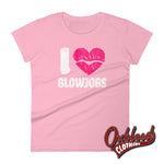 Cargar imagen en el visor de la galería, Womens Bdsm Kinky Cuckold Swinger Shirts - I Love Blowjobs T-Shirt Charity Pink / S
