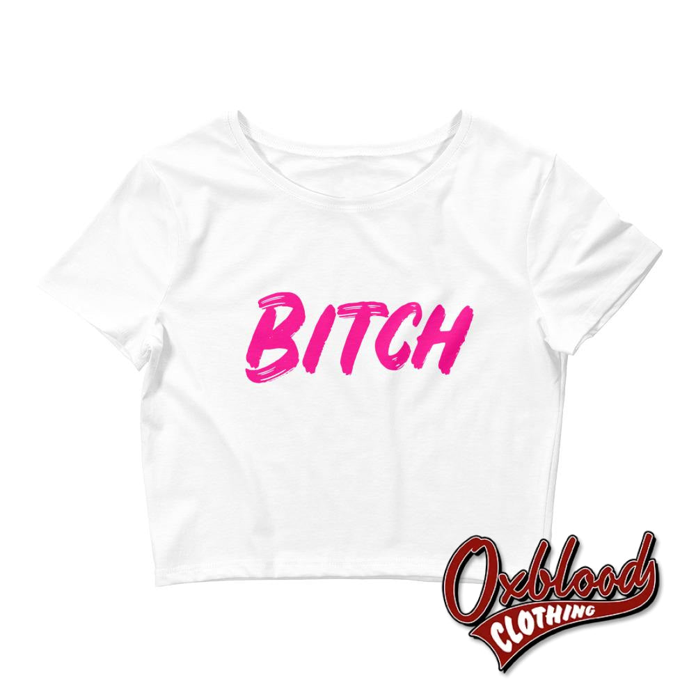 Womens Bitch Crop Tee Xs/sm