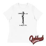 Cargar imagen en el visor de la galería, Women’s Crucified Skinhead T-Shirt - &amp; Ska Clothing White / S
