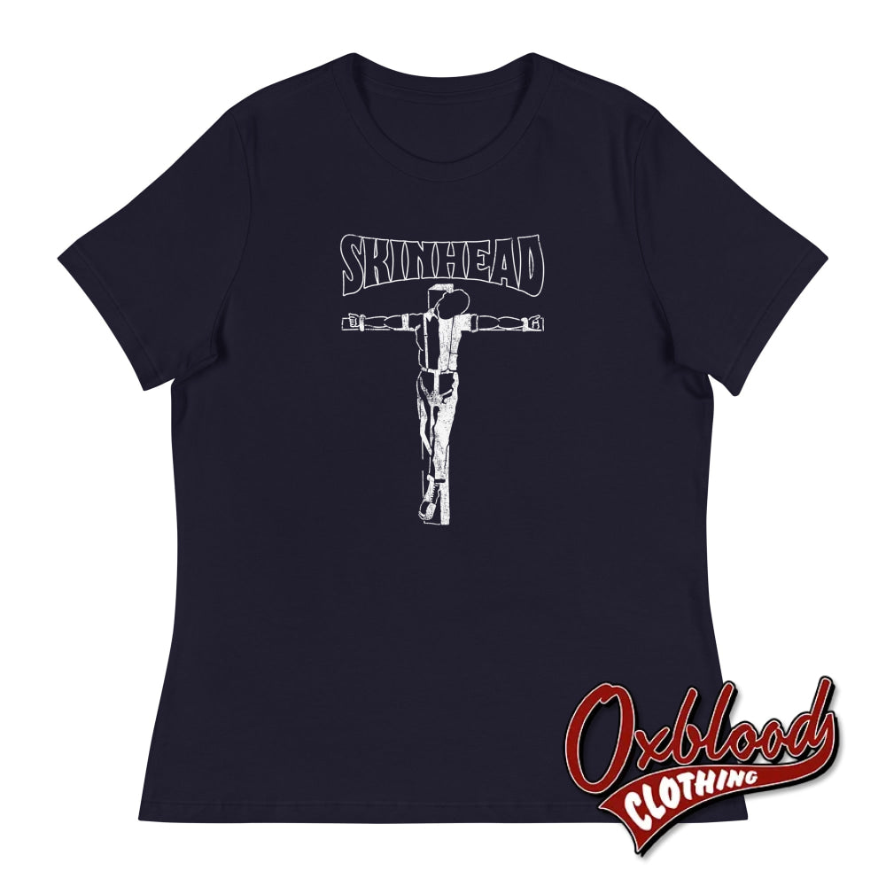 Women’s Crucified Skinhead T-Shirt - Ska & Girl Fashion Navy / S