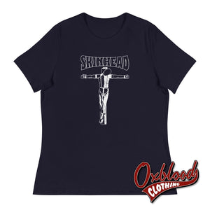 Women’s Crucified Skinhead T-Shirt - Ska & Girl Fashion Navy / S