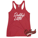 Lade das Bild in den Galerie-Viewer, Womens Daddys Little Girl Shirt | Kinky Racerback Tank- T-Shirt - Bdsm Clothing Vintage Red / Xs
