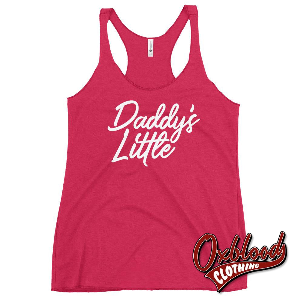 Womens Daddys Little Girl Shirt | Kinky Racerback Tank- T-Shirt - Bdsm Clothing Vintage Shocking