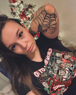 Load image into Gallery viewer, Women’s Oi! To The World T-Shirt - Christmas Skinhead &amp; Punk Xmas Shirt
