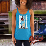 Lade das Bild in den Galerie-Viewer, Womens Rude Girl Racerback Tank - Skinhead Ska Reggae Rudegirl 2Tone Vintage Turquoise / Xs Top
