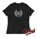 Cargar imagen en el visor de la galería, Womens Rude Girl T-Shirt - Ladies’ Ska Laurel Wreath Crest Black / Xl Shirts
