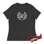 Cargar imagen en el visor de la galería, Womens Rude Girl T-Shirt - Ladies’ Ska Laurel Wreath Crest Dark Grey Heather / S Shirts
