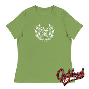 Womens Rude Girl T-Shirt - Ladies’ Ska Laurel Wreath Crest Leaf / S Shirts