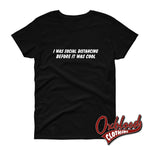 Load image into Gallery viewer, Womens Social Distancing Shirt - Misfit / Introvert T Black S Shirts
