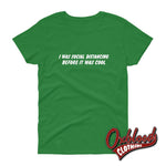 Load image into Gallery viewer, Womens Social Distancing Shirt - Misfit / Introvert T Irish Green S Shirts
