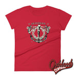 Lade das Bild in den Galerie-Viewer, Womens Tattoo Crucified Skinhead T-Shirt - Punk Ska Oi! Reggae Style Clothing Red / S
