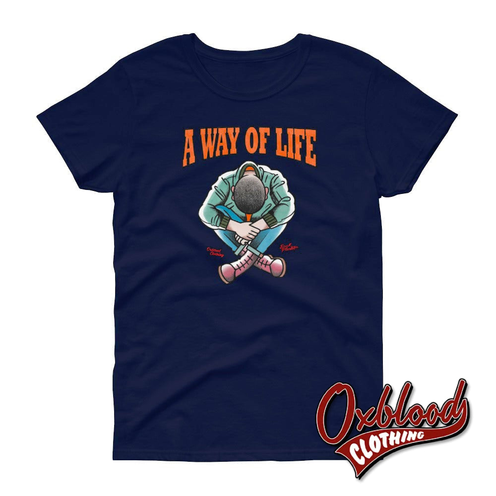 Womens Traditional Skinhead A Way Of Life T-Shirt - Mr Duck Plunkett