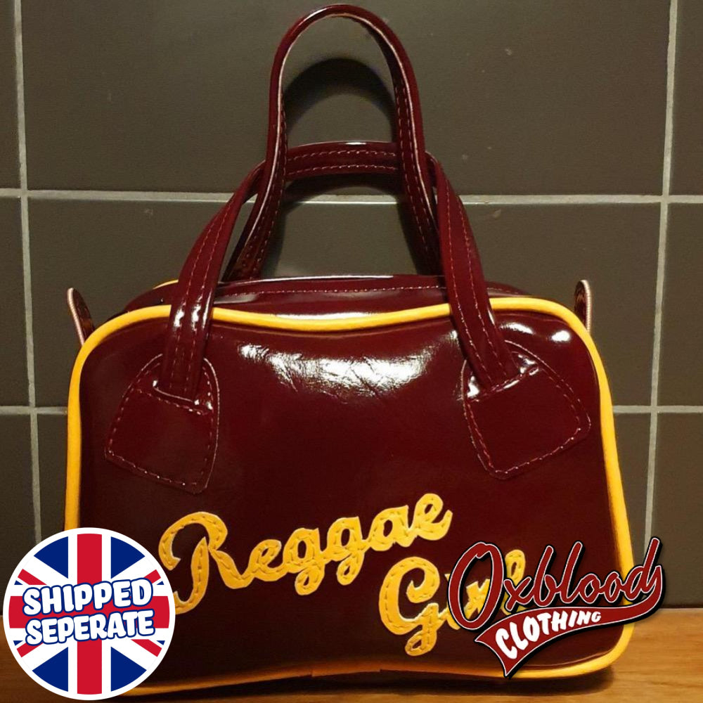 Yellow & Burgundy Reggae Girl Handbag - Carol Style Hand-Stitched Trojan Bag